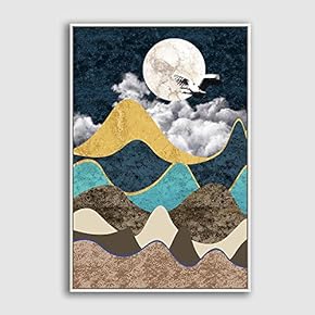 Framed Canvas Home Artwork Decoration Abstract Scenery Canvas Wall Art for Living Room, Bedroom - 16x24 inches