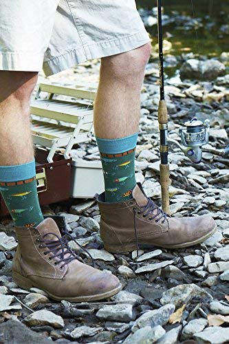 Foot Traffic, Men's Outdoors-Themed Socks, Fishing Lures (Shoe Sizes 7-12)