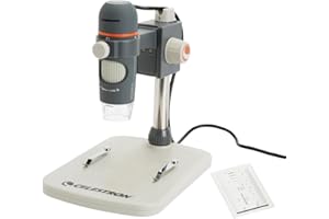 Celestron Labs 5MP Handheld Digital Microscope – Adjustable Focus – 20x–200x Magnification – Compatible with Windows, Mac – G