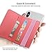 CASZONE Credit Card Holder Phone Wallet,Flip Wallet Stick on Back of Phone with Elastic Hand Strap,Cell Phone Card Holder Glitter Girl fit iPhone Android Case -Pink