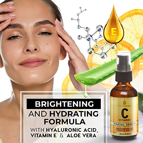 Vitamin C Serum for Face (2oz) with Hyaluronic Acid and Vitamin E