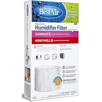 BestAir H75 Extended Life Replacement Humidifier Wick Filter - Quantity 3