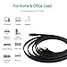 ATAZUA Cat 7 Ethernet Cable 50 ft Black - 10GB Fastest Shielded RJ45 Computer Internet Network Cable - Flat Patch Cable for Modem Router LAN