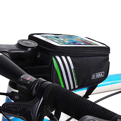 image for UEB Bicycle Cycling Bike Frame Front Tube Waterproof Mobile Black Bag 