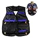 Tinksky Tactical Vest Adjustable for Nerf N-Strike Elite Battle Game gifts for men (Black+Blue)
