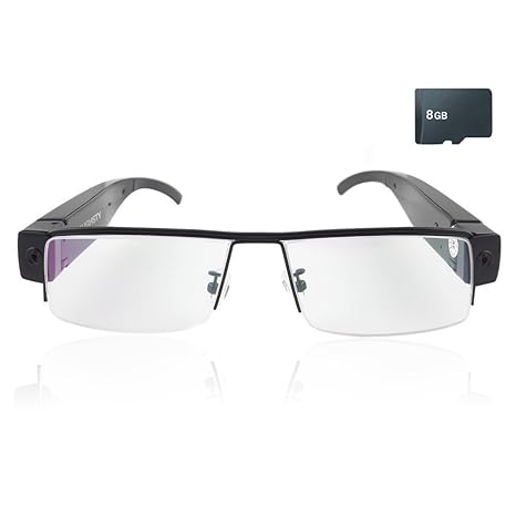 Mengshen 8GB 1920 × 1080P HD versteckte Kamera-Gläser/Eyewear Art-Camcorder-Videogerät mit Audio DV DVR MS-V13C