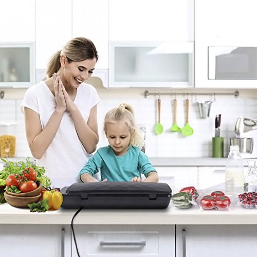 Vacuum Sealer Machine with Starter Kit, Multifunctional Automatic Digital Touch Screen Food Sealer Vacuum Packing Machine For Food Savers and Sous Vide with Moist & Dry Food Modes, Easy Lock Operation - Thumbnail 2