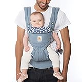 Ergobaby Omni 360 All-in-One Ergonomic Baby Carrier, All Carry Positions, Newborn to Toddler, Blue Daisies