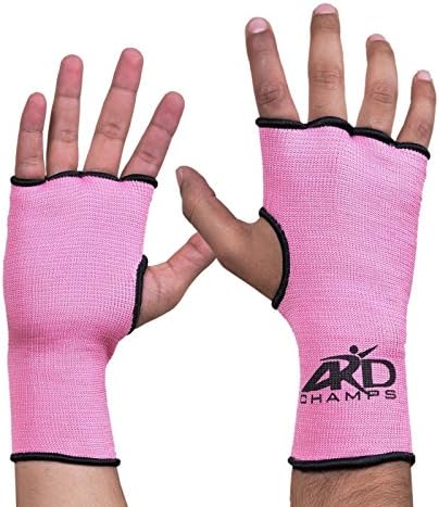 ARD INNER GLOVES MUAY THAI BOXING, MARTIAL ARTS S-XL (Medium, Pink)