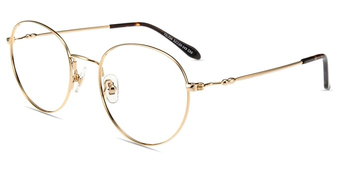 round gold reading glasses