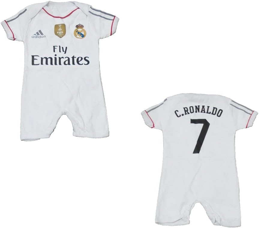 DIY Designs Real Madrid Baby Romper CR7 for 4-8 months (White)