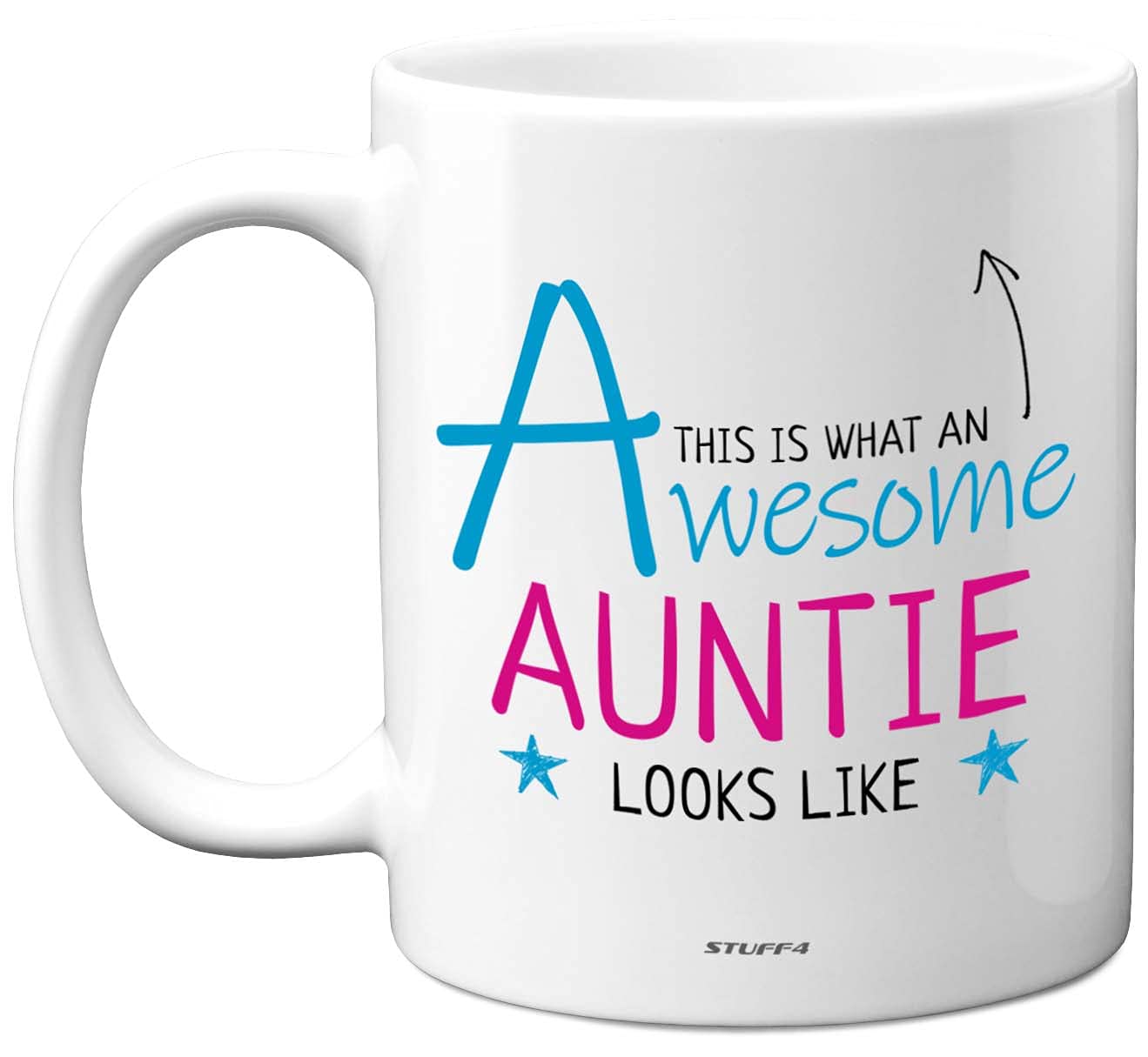 Stuff4 This is What an Awesome Auntie Looks Like Mug, 11oz Ceramic Dishwasher Safe Premium Mugs, Best Auntie Gifts, Gift for Christmas and Anniversaries