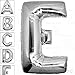 AFTERLOON® 40 Inch Giant Jumbo Helium Foil Mylar Alphabet Balloons for Graduation Anniversary Celebration Bridal Shower Wedding Birthday Party Decorations, Premium Quality, Glossy Silver Letter E