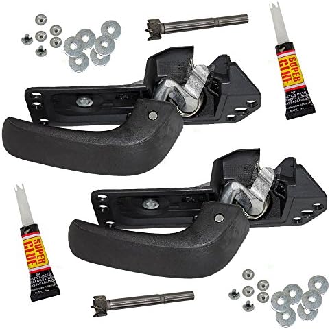 AutoandArtBrock Replacement Front and Rear Driver Side Inside Door Handle Repair Kits Compatible with 2007-2013 Silverado 1500 & Sierra 1500/2007-2014 Silverado 2500/3500 & 2007-2014 Sierra