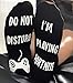 YILLEU Do Not Disturb I'm Playing Fortnite Socks for Men Boys Perfect Gift for Game Lovers-crew socks 1 pair