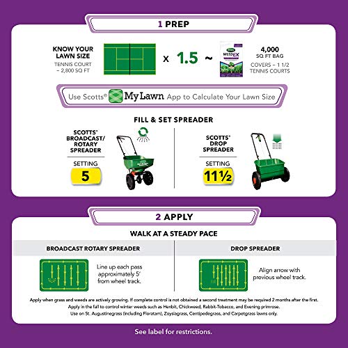 Scotts WeedEx Southern 4,000 sq. ft., Weed Control, Kills Dollarweed