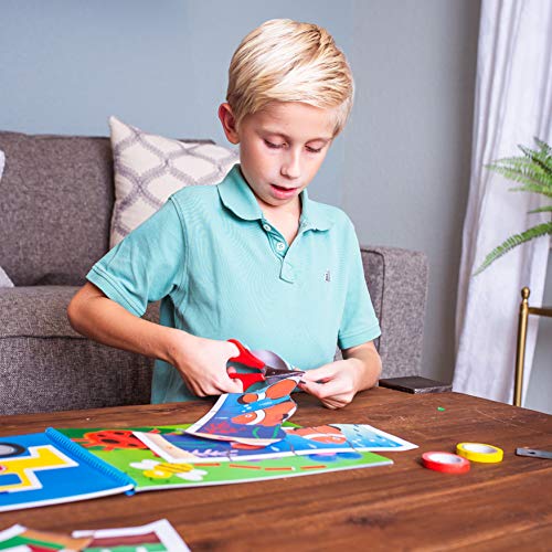 WA Portman Kids Scissors - Red - 12 Blunt Tip 5 Inch Safety Right and Left Handed Scissors for Kids and Toddlers - Scissors Multi Pack - Bulk School Supplies for Classrooms - Thumbnail 6