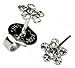 Ear Piercing Earrings Clear Crystal Daisy Flower Silver Studs Studex System 75