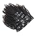 Kinky Curly Clip in Hair Extensions Natural Brazilian Curly African American Clip in Human Hair Extensions