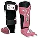 Farabi Sports Shin Instep Kids Junior MMA Kick Boxing Shin Guard Training Shin Protector Guards (Pink)