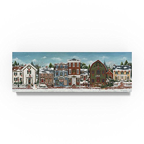 Trademark Fine Art Christmas Village Crop by David Carter Brown, 10x32-Inch