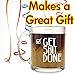 Get Shit Done - Glass Coffee Mug - Makes a Great Motivational Gift for Bosses, Entrepreneurs and Business Owners
