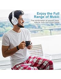 Auriculares con cancelación activa de ruido, auriculares inalámbricos RCA Bluetooth 5.0 con micrófono, almohadillas plegables de proteína suave, 25 horas de tiempo de reproducción para viajes, trabajo, TV, PC, teléfono móvil