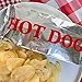 Paper Popcorn Bags - Printed Foil Hot Dog Bags - 50 Each - Red White Blue Silver