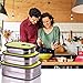 Reusable Food Containers Set of 3 – Lightweight, Durable, Multi-Use Stainless Steel Leak Proof Lunch Box with Airtight Lid – BPA-Free and Toxin-Free, Eco Friendly Storage Containers by Kitchen Star