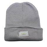 Minalo Ultra Bright 5 LED Beanie Cap/Hat Hands Free Unisex Lighted Stocking Cap 12000mcd of Perfect Hands Free Flashlight For Hunting Camping, Grilling, Jogging, Handyman Working (Grey)