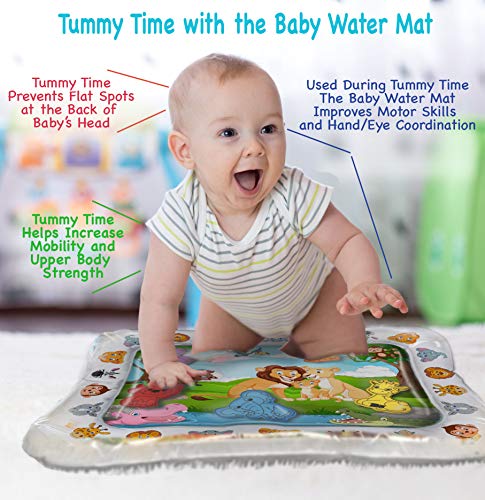 Lion King of The Jungle Inflatable Tummy Time Toys- Premium Water Mat Activity Center for Baby Infant and Toddlers, Promotes Visual Stimulation, Movement and Motor Skills. Perfect Smile and Fun Time - Thumbnail 3