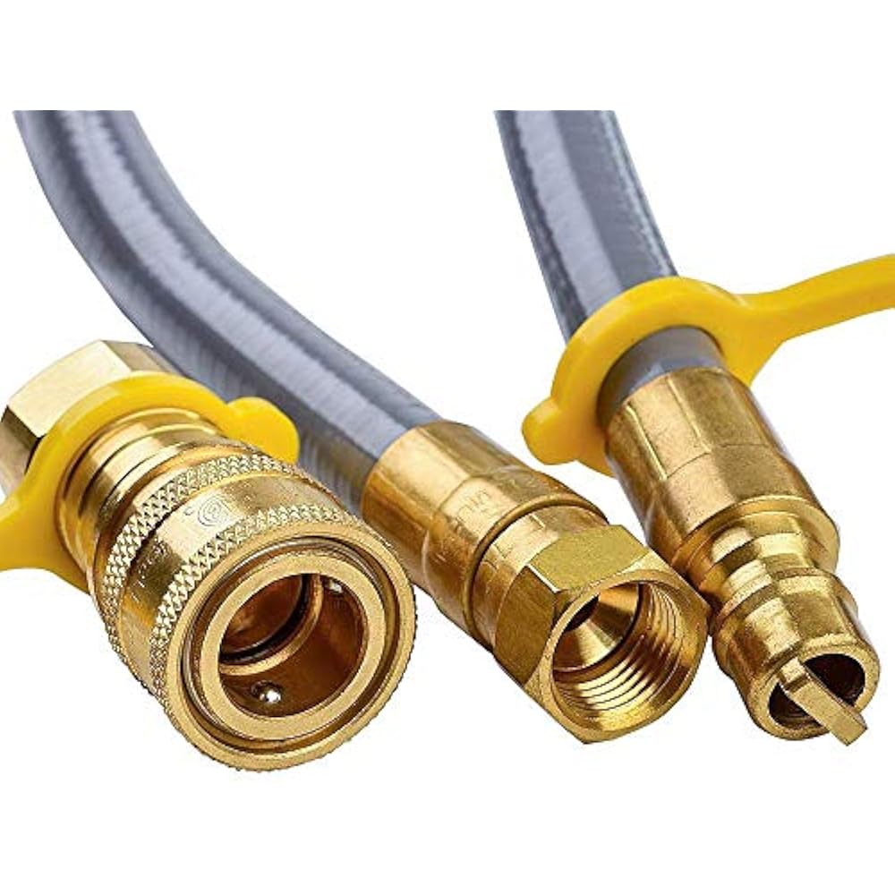 thumbnail image 2 of 3/4 Inch Natural Gas Hose With Quick Disconnect Fittings - Stainless Steel Commercial Grade 2 of 11