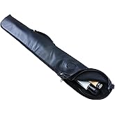 Sinsilvie Billiard Pool Stick Bag,1 X 1 PU Pool Cue Cases,Soft 2-Piece Pool Stick Case, Pool Table Accessories（Available in 2 Colors）