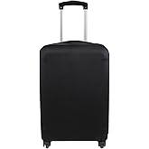 Explore Land Travel Luggage Cover Suitcase Protector Fits 23-26 Inch Case (Black, M)