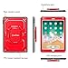Fintie Case for iPad 6th / 5th Generation (2018/2017), iPad Air 2 / Air 1 (9.7 Inch) - [Tuatara Magic Ring] 360 Degree Rotating Grip Stand Shockproof Rugged Cover with Screen Protector, Red
