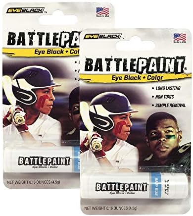 EyeBlack BattlePaint (2 Tubes) Grease in Color, Rich Vibrant Colors, Worn by The Pros