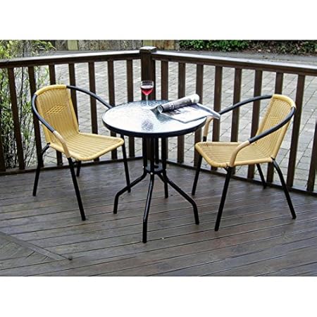 Homehardware Steel Rattan Bistro Set 3 Piece 60cm Table 2825634