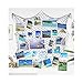 Ecjiuyi Photo Hanging Display Frames,Nautical Fish Net with Sea Shells and Clips for ClassroomTurtle Bathroom Bedroom Dorm Home Wall Birthday Ocean Theme Party Decorations