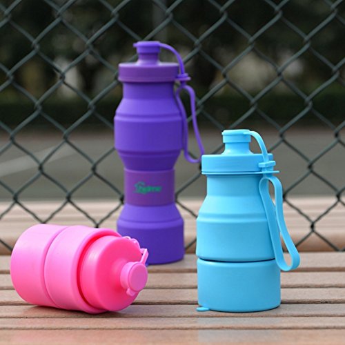 Sports Bouteilles Deau En Silicone Pliable Bouteille Deau