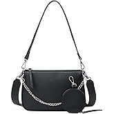 Kehpish Crossbody Bag for Women Leather Chain Strap Side Shoulder Handbag With Coin Purse Pouch, 3 Removable Shoulder Straps