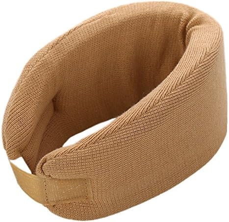 Zaitun Foam Cervical Collar Adjustable Soft Neck Support Brace for Wraps Aligns and Stabilizes Vertebrae Pillow Pain and Pressure Relief (S, Beige)
