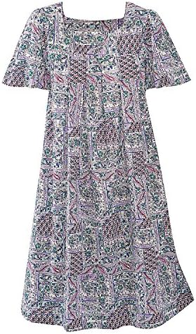 Citicraze Perfectly Patchwork Dress, Purple Multi, 2X