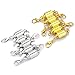 LolliBeads (TM) Barrel Style Magnetic Jewelry Clasps Findings Magnetic Lobster Clasps for Necklace 8 mm Silver/Gold Mixed 10 Sets