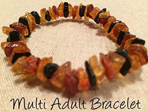 Arthritis Bracelet 8 Inch Carpal Tunnel Swelling Baltic Amber anti-inflammatory; arthritis, Adults Multi Cherry Milk Honey Cognac Stretch Boy Girl Man Woman Certified Authentic