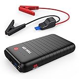 TENKER 500A 10800mAh Portable Car Jump Starter, Emergency Battery Booster, Portable Charger with QC3.0 and Type-C Output, LED Flashlight with 3 Modes
