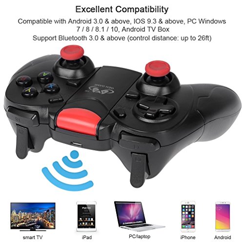 image for ALLCACA Bluetooth Game Controller Wireless Gamepad Rechargeable Phone 