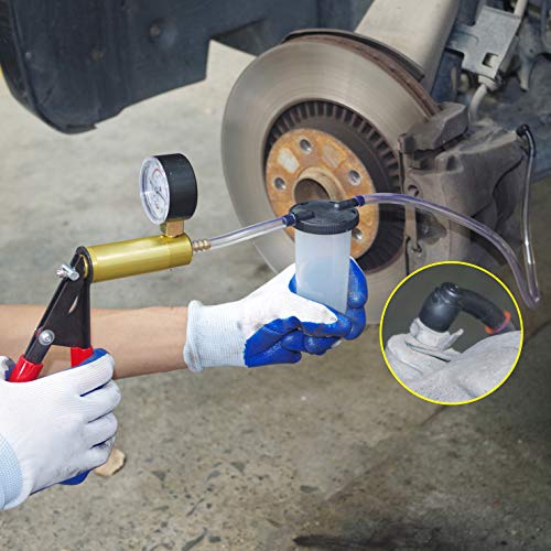 YSTOOL Brake and Clutch Fluid Hand Pump Vacuum Bleeder Tool Kit Brake