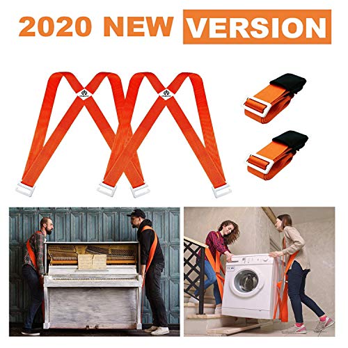 Kingmax Moving Straps, 2-Person Lifting and Moving System - Easily Move, Lift, Carry Furniture, Appliances, Mattresses, Heavy Object Without Back Pain. Great Tool for Moving Supplies (Orange) Kingmax Moving Straps, 2-Person Lifting and Moving System - Easily Move, Lift, Carry Furniture, Appliances, Mattresses, Heavy Object Without Back Pain. Great Tool for Moving Supplies (Orange)