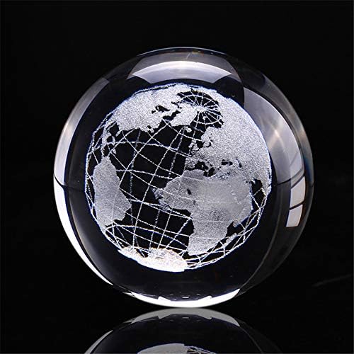 Amazon 60ミリメートル3dレーザー地球四葉のクローバー刻まローズクリスタルボールミニチュアフラワーグローブガラス球ホームデコレーション飾り 地球 インテリア オンライン通販