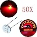 cciyu 50Pcs 4.7mm-12v Car Red Mini Bulbs Lamps Indicator Cluster Speedometer Backlight Lighting Replacement fit for GM GMC